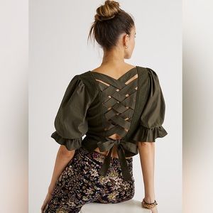 Anthropologie Sunday in Brooklyn Tie-Back Corset Top